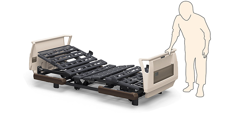 パラマウントベッド 電動ベッド 介護ベッド クオラONE 3モーター 樹脂ボード  KQ-B6321+マットレス+ベッドサイドレールのお得な3点セット(No.JO02)